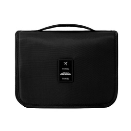 Czarna damska kosmetyczka podróżna